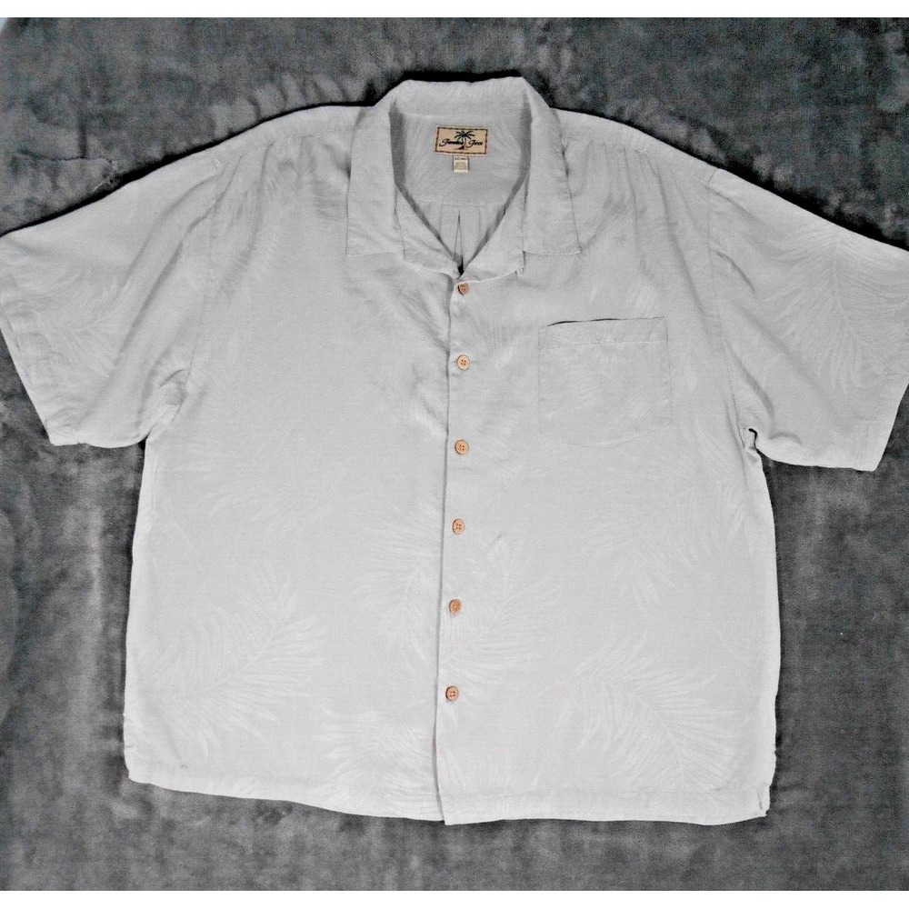 Mens Jamaica Jaxx Shirt Size XXL Gray Short Sleeve‎ Hawaiian Print
